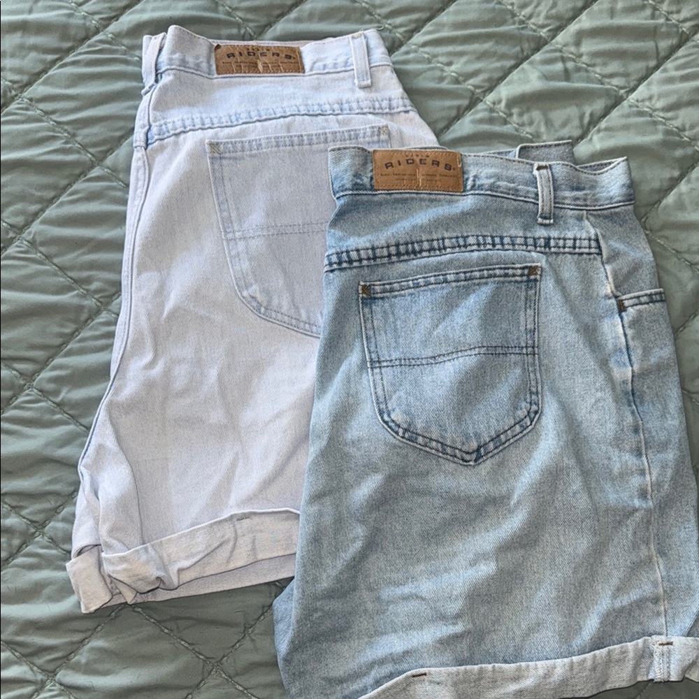 Light Blue and Medium Wash Blue Denim Shorts Set of 2 Riders